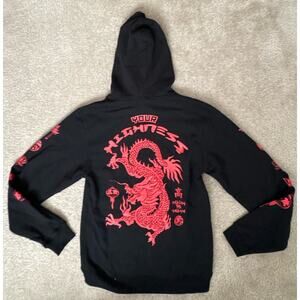 Your Highness Chasing the Dragon Casual Hoodie Black Mens Size Small Nwot